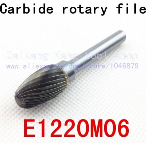 Head 12mm,Oval,carbide rotary burrs, rotary burrs, deburring with rasp, carbide burrs, carbide grinding. E1220M06