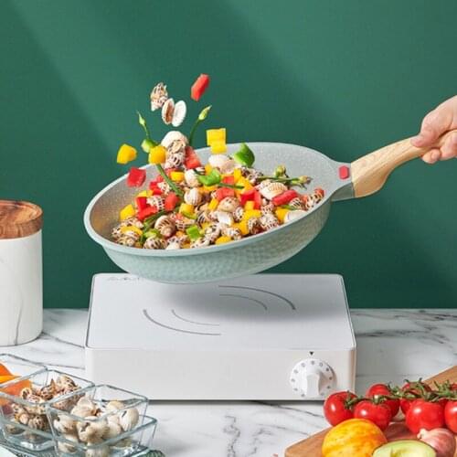 Non-stick Pans Cooking Pots 28cm Pan Frying Pan Wok Pots Induction Cooker Skillet Egg Pancake Pan Thicken Frying Pans Gas Stove