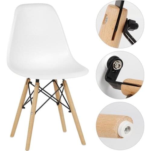 4pc\set Chair Modern Dining Chair Removable PP Stool Surface Lounge Chair Office Chair Kitchen Bedroom Dining Room Furnitur HWC