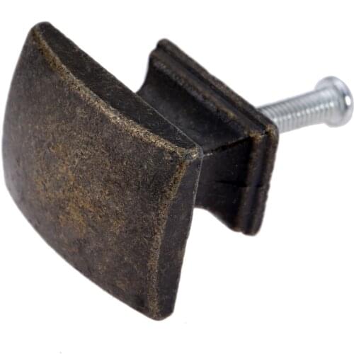Square Drawer Knob w/screw Cabinet Door Handle Vintage Pull Furniture Cupboard Retro Alloy Antique Bronze 30mm Chest Hardware
