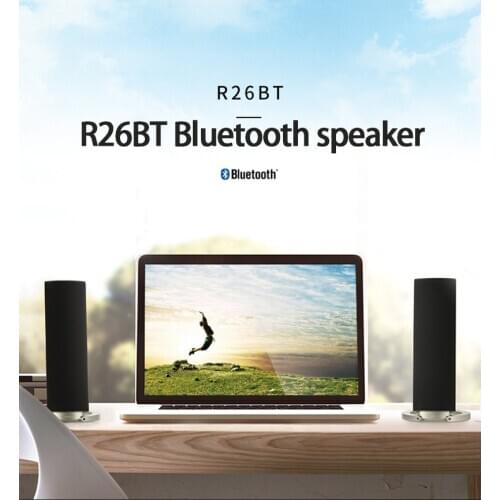 KYYSLB R26BT 2x6W Bluetooth 2.0 Channel Speaker Wireless Computer Laptop Audio Subwoofer Desktop Home Subwoofer Active Speaker