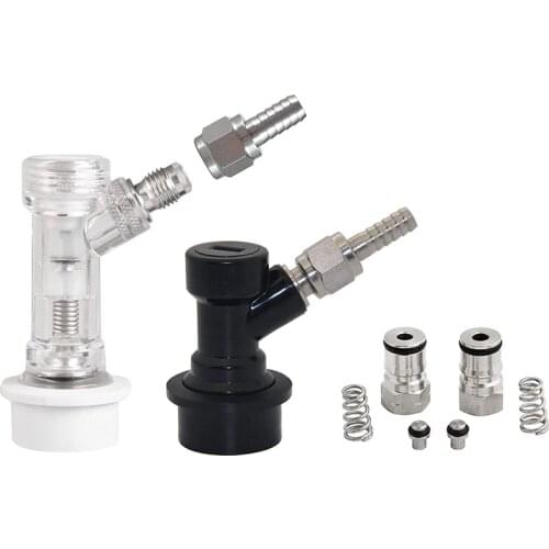 HOT Check Valve Ball Lock Gas Connector Ball Lock Liquid Disconnect Swivel Nuts And Keg Post Adapter For Beer Home Brewing