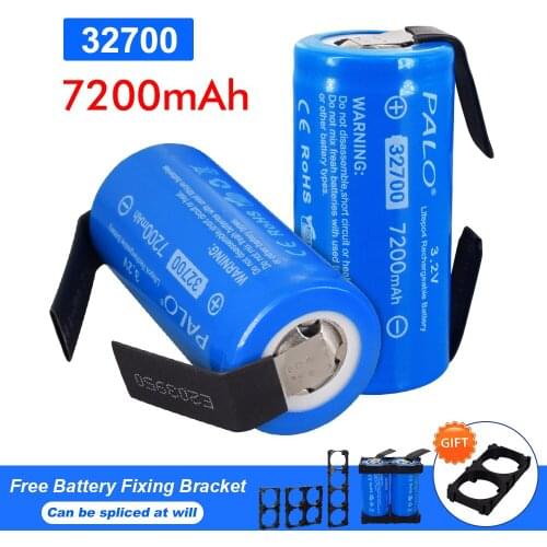 PALO 100% Original 3.2V 32700 6500mah 7200mAh LiFePO4 Battery 35A Continuous Discharge Maximum 55A High power battery 32700