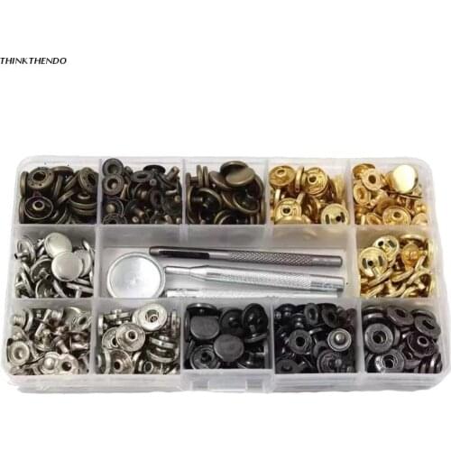 Button Snaps Press Studs with Setter Tools for Dog Collar Garments Paper Canvas