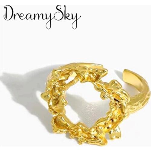New Charming Open Circle Ring for Women Vintage Boho Party Rings Gothic Punk Jewelry Gifts for Girls 2021