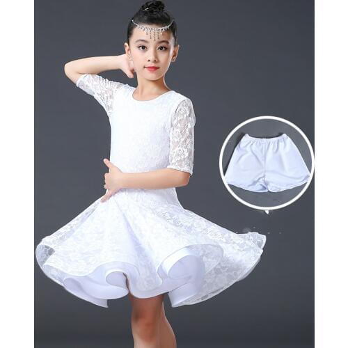 New Professional Girls Salsa Tango Ballroom Dance Costumes White Latin Dance Clothes Competition Practice Party Dancing Dress
