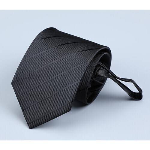 Brand New High Quality Fashion Casual Striped Zipper Ties For Men 8cm Business Necktie Wedding Party Cravat with Gift Box