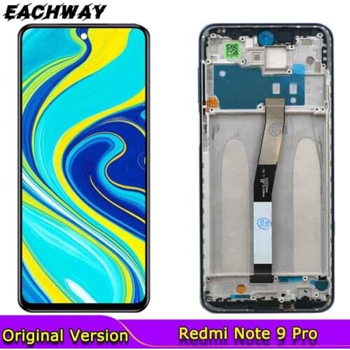 Original Screen For 6.67" Xiaomi Redmi Note 9 Pro LCD Display + Touch Screen Digitizer For Redmi Note 9 Redmi Note 9S LCD Screen