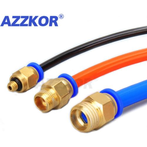 5 Pcs PC Pneumatic Tube Connector The Air Compressor Parts Straight Push In Pneumatic Fitting 1/2"1/4"3/8"1/8"M5Male-4 6 8 10 12