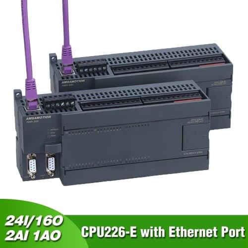 CPU226 with Ethernet Port Replce Siemens S7-200 PLC 24I/16O Analog 2AI 1AO Relay Transistor Type CPU226-E Fast Ship