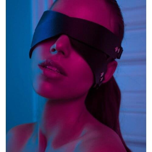 Adujustable Couples Blindfold Womens Mens Black Leather Underwear Bdsm Cosplay Toy Wearble for Adult Flirt Sex Game