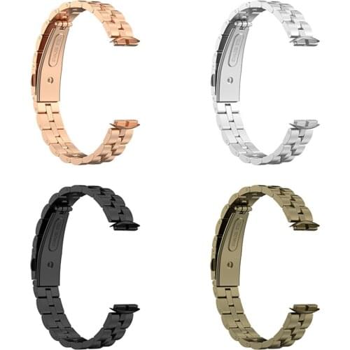Repair Parts Watch Band Metal Strap for Fitbit Luxe / Luxe Special Edition Rose Gold Black Silver Band 6.1-8.7"