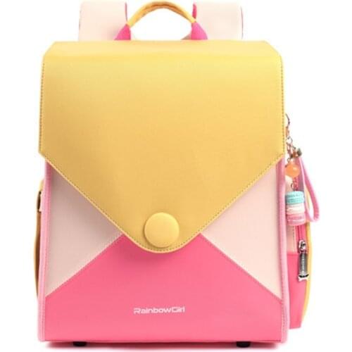 Rainbow Girl Backpack Kids Primary School Children Backpack Girls 6-12 Years Old Kids Backpack Girls Fashion Bags for Toddlers