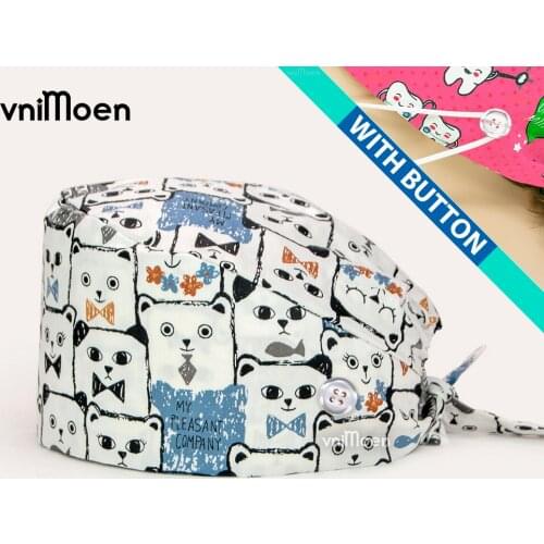 Medical scrub hat men Scrub Nurse Hat Nursing Cap Elastic Beauty Hats Beauty Salon Baotou Hat Pet clinic New Scrub nursing hats