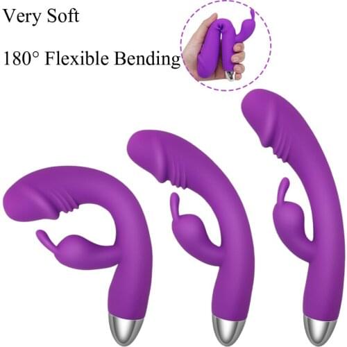 FX 10 Modes Rabbit Vibrator for Woman G Spot Vagina Clitoris Dual Vibration Dildo USB Charge Female Masturbation Sex Product