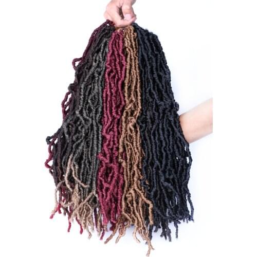 YiHan Braiding Hair Extension Nu Locs Crochet Hair 12/18 Inch Synthetic High Temperature Fiber Crochet Braids Hair For Women