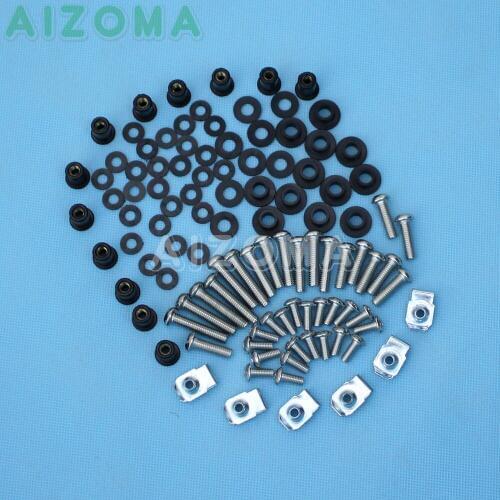 106 Pieces Motorcycle Complete Fairing Screws Bolts Kit Body Mount For Kawasaki Ninja ZX-6R 1998-2002 ZZR600 2003-2008 05 06 07