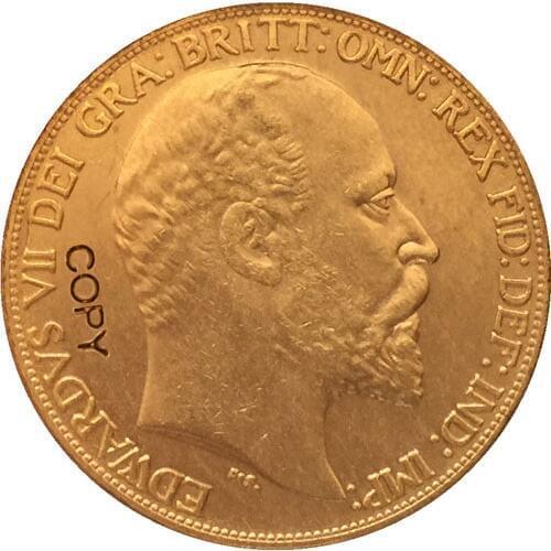 24 - K gold plated 1902 United Kingdom coins copy