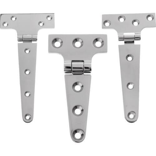 3Pcs Stainless Steel T Tee Hinge Cabinet/Cupboard Boat/Yacht Fixing