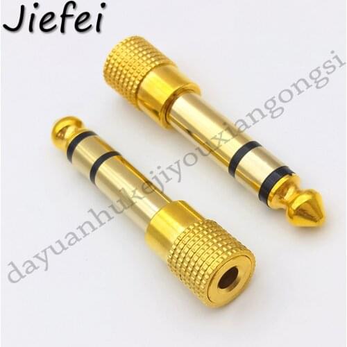 30-300Pcs Jack 6.35mm 1/4" Male To 3.5mm 1/8" Female Audio Converter 6.35 to 3.5 stereo terminal plug headphone adapter
