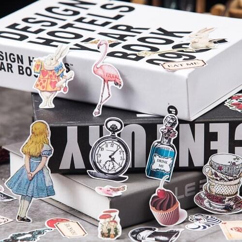 31pcs/pack Lovely girl in wonderland rabbit Decorative Sticker DIY Planner Diary Scrapbooking Album Stickers