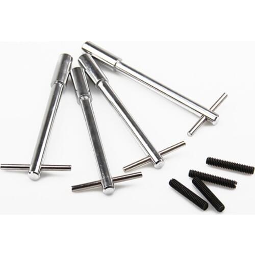 5" Long Chrome Valve Cover Deluxe T-Bar Wing Nuts Bolts Studs 1/4"-20 For Chevy SBC BBC