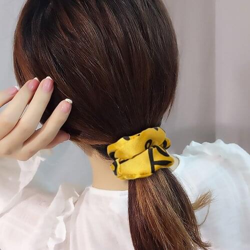 Satin Silk Scrunchies Elastic Rubber Hair Bands Girls Solid Ponytail Hair Ties Rope Hair Accessories SY20