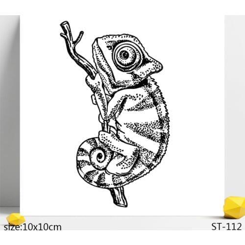 AZSG Hunting Lizard / Chameleon Clear Stamps/Seals For DIY Scrapbooking/Card Making/Album Decorative Silicone Stamp Crafts