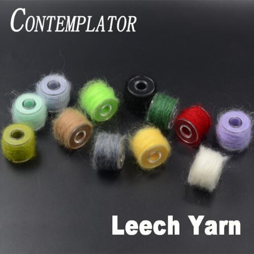 CONTEMPLATOR 12colors leech mohair yarn caddis nymph body twisted angora hair fly tying thread streamers fly fishing materials