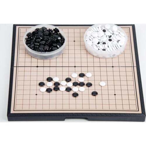 Child learning Gobang chess Gomoku Black and White go chess Pawn Portable Folding Board weiqi
