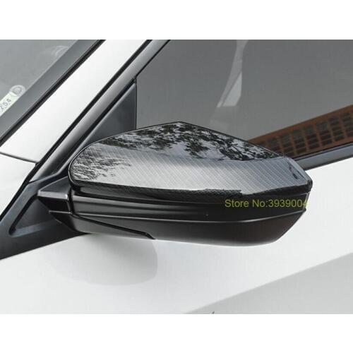 For Honda Civic 2016 2PCS Car Rearview Side Mirror Cover Trim Carbon Fiber ABS Chrome Car Styling Auto Accessories