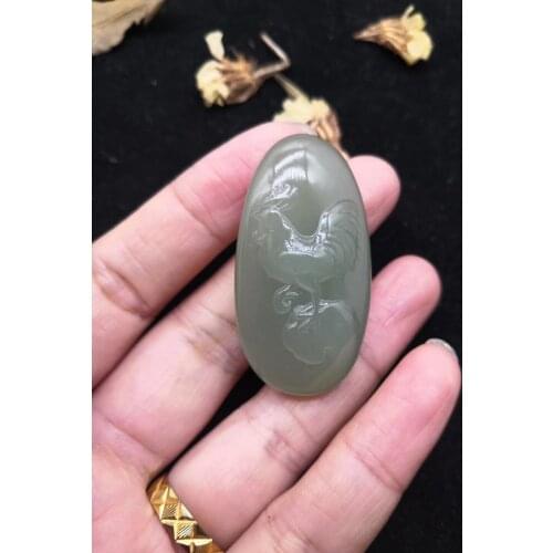 If you dare to think I dare to do we design and handcarved unique green jade pendant for you jade necklace