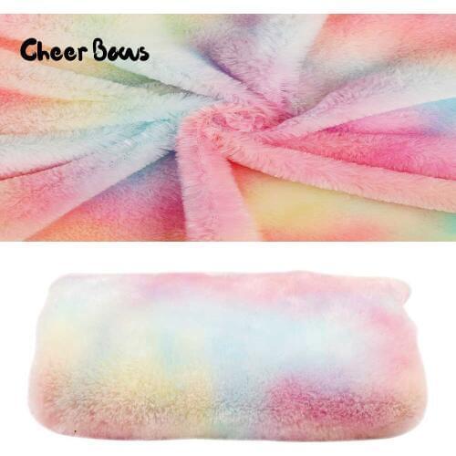 45*150CM Flannel Fabric Color Gradient Pattern Fabric Soft Touch DIY Headband Home Textile Clothes Decorative Sewing Materials