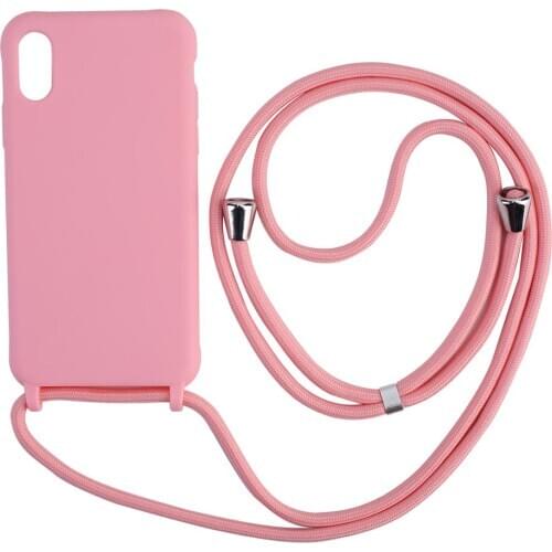 Hot-selling Lanyard Mobile Phone New Style Suitable For Iphone 11 Case Candy Color Thick Skin-friendly Feel Anti-fall Shell