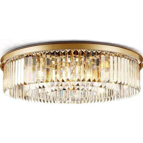 Crystal ceiling lamp round modern living room LED lamp room decoration lamp
