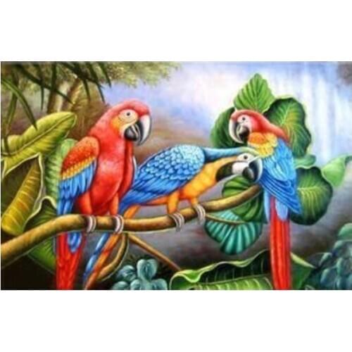 Full square diamond painting parrots bird embroidery mosaic diamond dotz diy rhinestone picture puzzle toy drawing wall decor