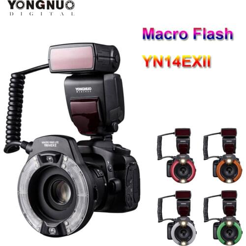 Yongnuo YN14EX II TTL LED Macro Ring Flash Light Double Lamp Macro Flash for Canon 5D4 1DX2 5Dsr 750D 6d2 DSLR Camera