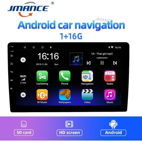 JMANCE 1din Car Radio 10" 2.5D GPS 1 DIN Android Car Multimedia Player For Volkswagen Nissan Kia Toyota Skoda Car Stereo