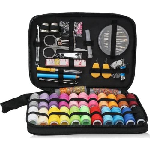 DIY Sewing Kit Sewing Supplies Thread Needles Scissor Pins Buttons Thimble Tape Measure Organizor with Storage Bags for Home