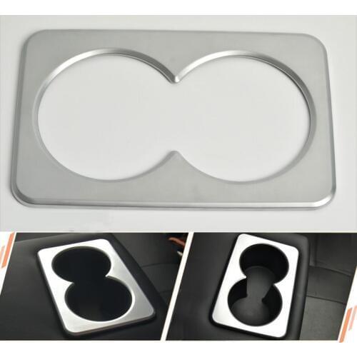 ABS Chrome Car Rear Seat Water Cup Holder Frame Cover Trim for Nissan Rogue New X-Trail X Trail T32 2014 2015 Car Accessories