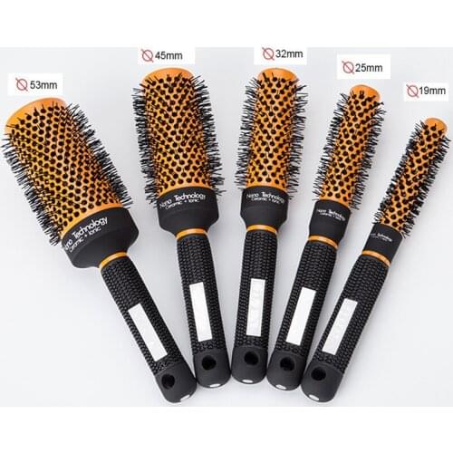 NEW Upgrade Round Hair Brush Comb Ceramic Ionic Anti-static Professional Hair Curling Brush Comb Massage Hairbrush Roller Comb