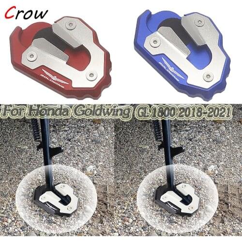 New For Honda Goldwing GL1800 Motorcycle Side Stand Enlarger Plate Kickstand Enlarge Foot shelf Gold Wing GL 1800 2018-2021 2020