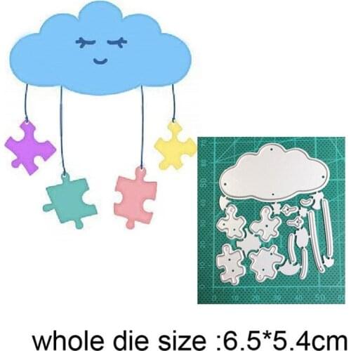 Cloud Jigsaw Puzzle Metal Cutting Dies Cut Die Mold Decoration Scrapbook dies Paper Craft Knife Mould Blade Punch Stencils Dies