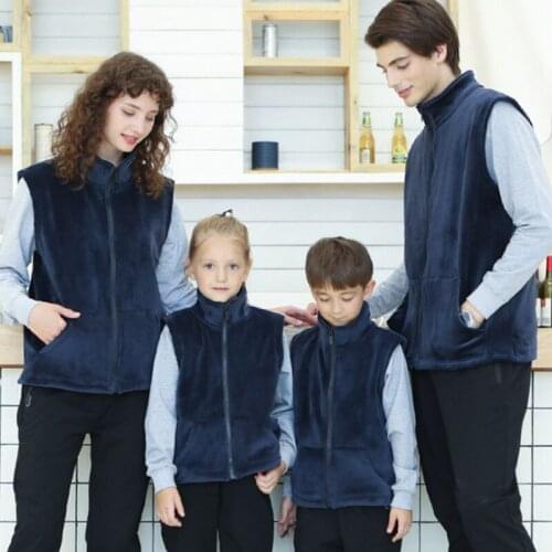 Parent-Child Matching Outfits Solid Color Child Waistcoat For Girls Vest Kids Jacket Children Outerwear Baby Boys Family Wear