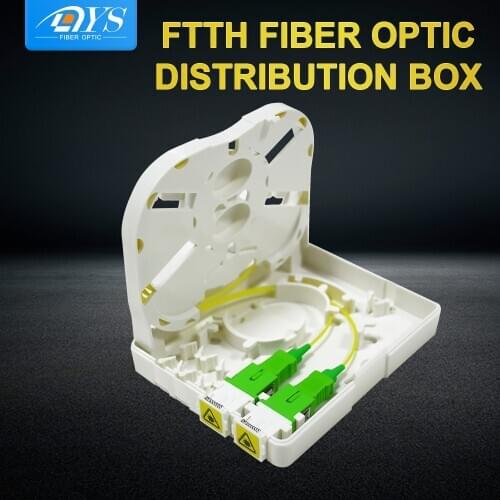 10pcs 2 Cores Simplex Fiber Terminal Box Optical adapter panel junction box Indoor FTTH ODN faceplate Wall Socket FWS