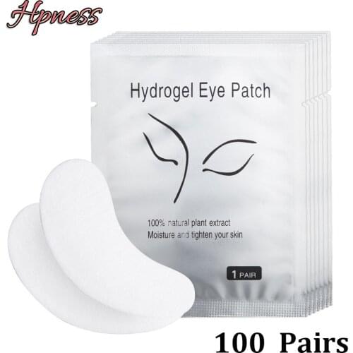 100Pairs/Pack Eye Care Pad Hydrating Eye Tip Stickers Wraps Non-woven Patches Under Eye Pads Lash Gel Patches Your LOGO Label