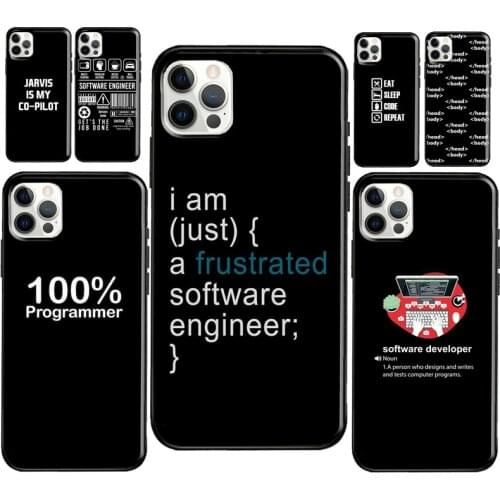 Programmer Code Software Case For iPhone 11 Pro Max 12 Pro Max XS XR X 12 Mini SE 2020 7 8 Plus Phone Back Cover