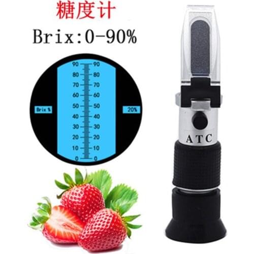 Handheld 32/50/80/90 Brix Meter Refractometer Optical Sugar Content Tester Fruit Sweetness Beverage Refractometer