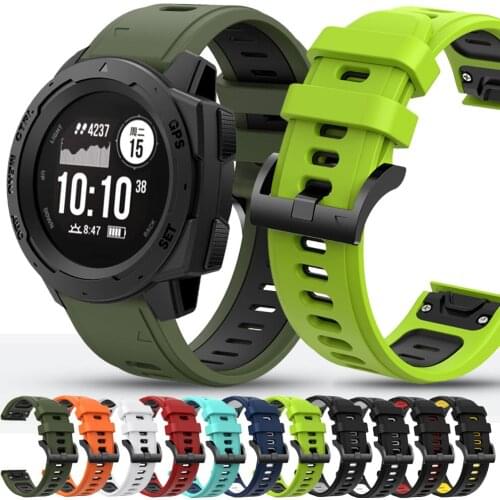 For Garmin Instinct /Instinct Tactical Strap Fenix 6 Pro 5 Plus Quick Release Replacement Watch Band Silicone Watchband Bracelet