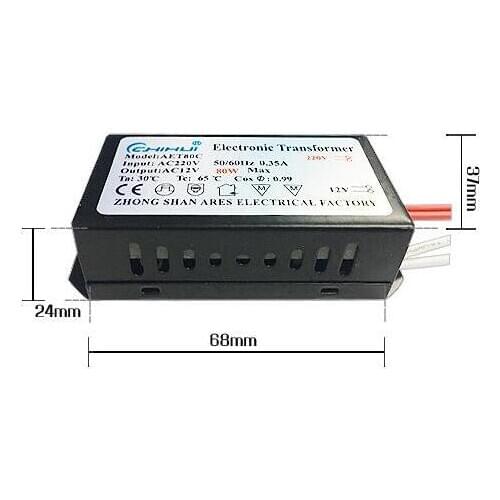 Super cost-effective 80W 220V to 12V Halogen Quart G4 Light LED Driver Power Supply Converter Electronic Transformer